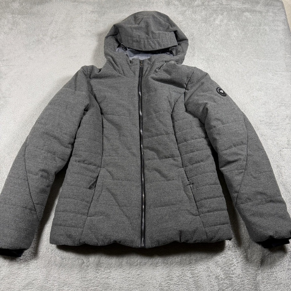 Obermeyer Jacket Womens 10 Petite‎ Gray Resort Ski Hooded Thermore Insulated